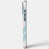 青いダイヤ柄 Case-Mate iPhoneケース (裏面 / 左)