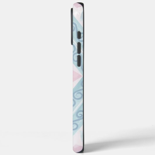 青いダイヤ柄 Case-Mate iPhoneケース (裏面 / 左)