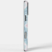 青いダイヤ柄 Case-Mate iPhoneケース (裏面 / 右)