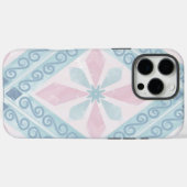 青いダイヤ柄 Case-Mate iPhoneケース (裏面 (横))
