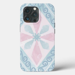 青いダイヤ柄 iPhone 13 PROケース