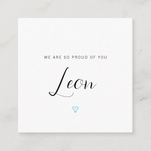 青いダイヤ誇りを持ったモンドのカードを持って エンクロージャーカード (正面)