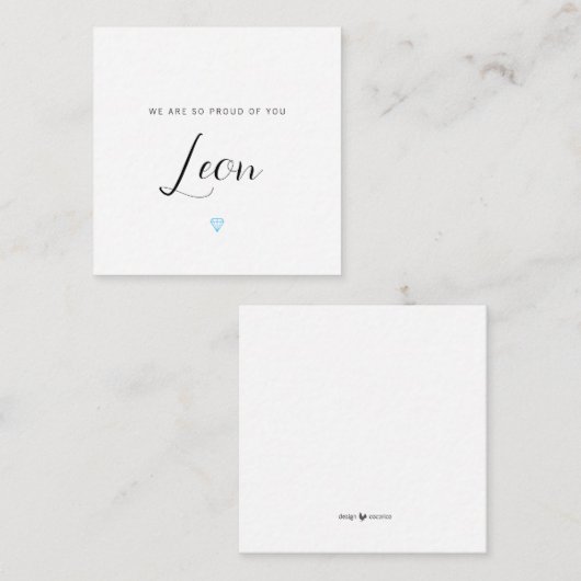 青いダイヤ誇りを持ったモンドのカードを持って エンクロージャーカード (正面/裏面)