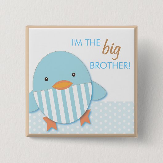 青いダッキーの誇りを持ったなお兄さんまたは姉妹Pin 缶バッジ (正面)