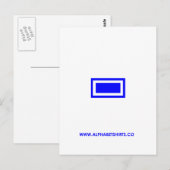 青いダッシュ ポストカード (正面/裏面)