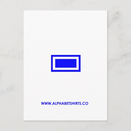 青いダッシュ ポストカード (正面)