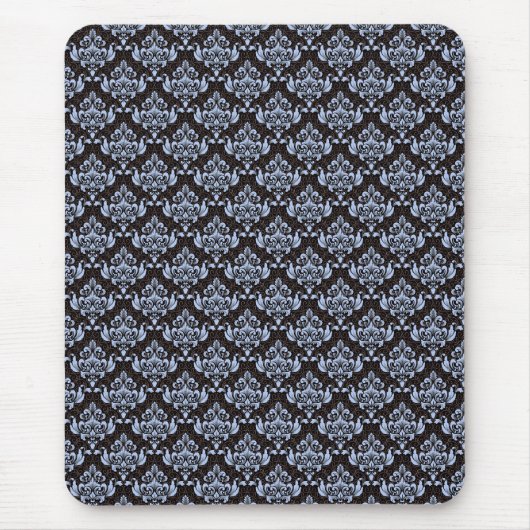 青いダマスクマウスパッド マウスパッド (正面)