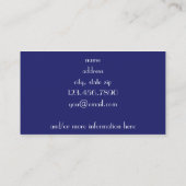 青いダマスク織の名刺 名刺 (裏面)