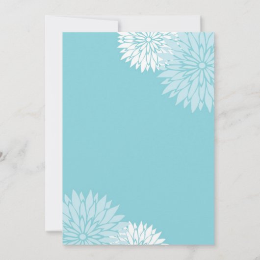 青いダリアの招待状 招待状 (裏面)