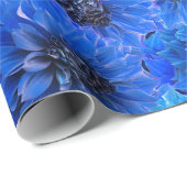 青いダリア王室のス – フローラデザイン, ラッピングペーパー (ロールコーナー)