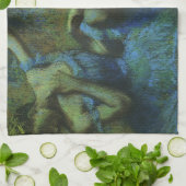 青いダンサーたち（ブルー・ダンサーズ）by エドガール・ドガ、ヴィンテージ印象派 キッチンタオル (折り畳み)