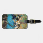 青いダンサーの荷物のラベルのガスを抜いて下さい ラゲッジタグ (正面横)