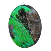 青いダンセルフライは緑の葉の上に。 ダーツボード (正面右)