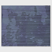 青いダンボール ラッピングペーパー (フラット)