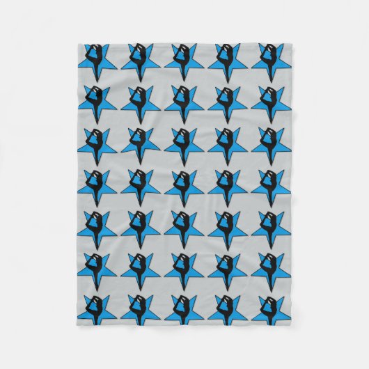 青いチアリーダーのフリースブランケット フリースブランケット (正面)