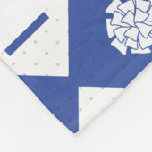 青いチアリーダーパアーガイル柄のターン フリースブランケット (角)