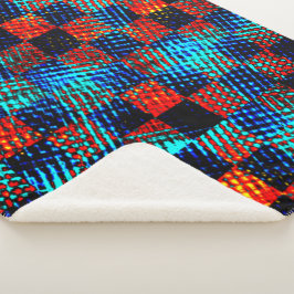 青いチェス、汚いオレンジ、斑点のある偽 シェルパブランケット