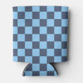 青いチェッカー 缶クーラー (正面)