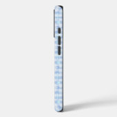 青いチェック柄の背景に雪の結晶のパターン Case-Mate iPhoneケース (裏面 / 左)