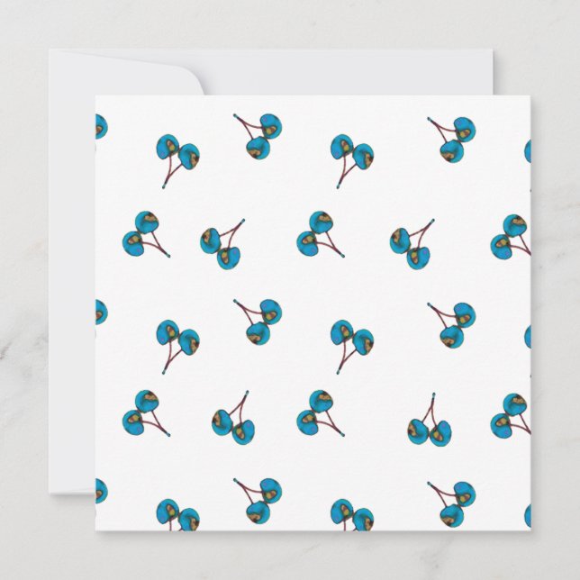 青いチェリーパターン (正面)