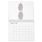 青いチノワセ絵を描リハンドジンジャージャール カレンダー (2月 2026)