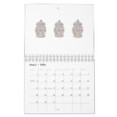 青いチノワセ絵を描リハンドジンジャージャール カレンダー (3月 2026)