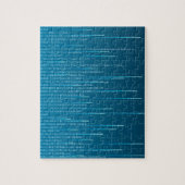 青いチャレンジのマトリックスパターン ジグソーパズル (縦)