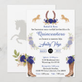 青いチャロの招待状 メキシカン ウエスタン 招待状 (正面/裏面)