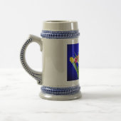 青いチューリップの花束 ビールジョッキ (左)