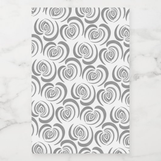 青いチューリップシェードのグレー フードラベル (シングルラベル)