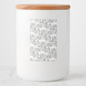 青いチューリップシェードのグレー フードラベル (正面)