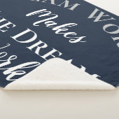 青いチームワークで白く輝く夢の仕事 シェルパブランケット (3/4)