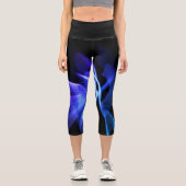 青いツイスト カプリレギンス (正面)