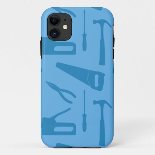 青いツール電話ケースカバー Case-Mate iPhoneケース (裏面)