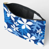 青いティアパターン アクセサリーポーチ (見開き)