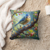 青いティット1 クッション (ブランケット)