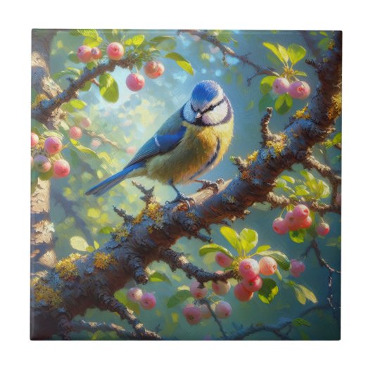 青いティット1 タイル (正面)