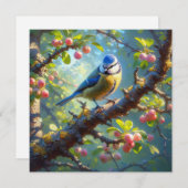 青いティット1 ノートカード (正面/裏面)