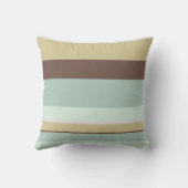 青いティーカップのストライプのな枕 クッション (裏面)