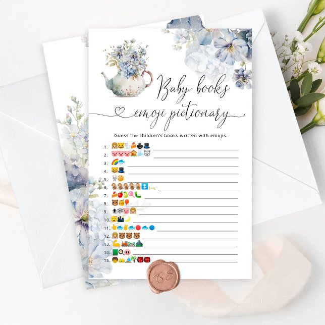 青いティーポットの子供の本の絵文字の絵文字ゲーム (クリエイターアップロード済み)