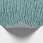 青いティール（緑がかった色）のバーラップのラッピングペーパー ラッピングペーパー (角)