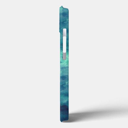 青いティール(緑がかった色)の水の色の抽象化 Case-Mate iPhoneケース (裏面 / 左)