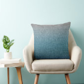 青いティール(緑がかった色)グレーのハッチングパターンの抽象芸術 クッション (椅子)