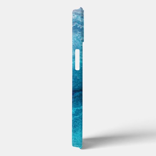 青いティール(緑がかった色)瑪瑙テクスチャ Case-Mate iPhoneケース (裏面 / 右)