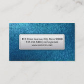 青いテクスチャの背景 名刺 (裏面)