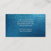 青いテクスチャの背景 名刺 (裏面)