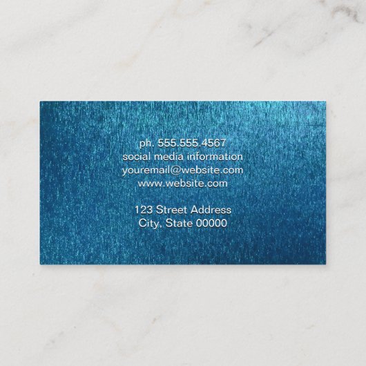 青いテクスチャの背景 名刺 (裏面)