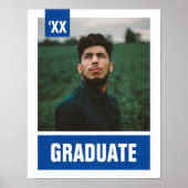 青いテクス王室のチャモダンーの写真の卒業 ポスター (正面)