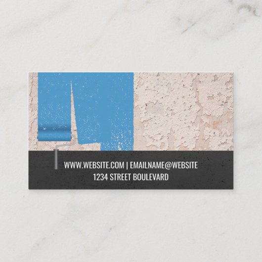 青いテクス絵を描チャウォール | ロー絵を描ラ 名刺 (裏面)