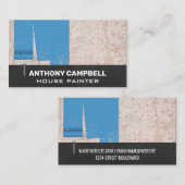 青いテクス絵を描チャウォール | ロー絵を描ラ 名刺 (正面/裏面)